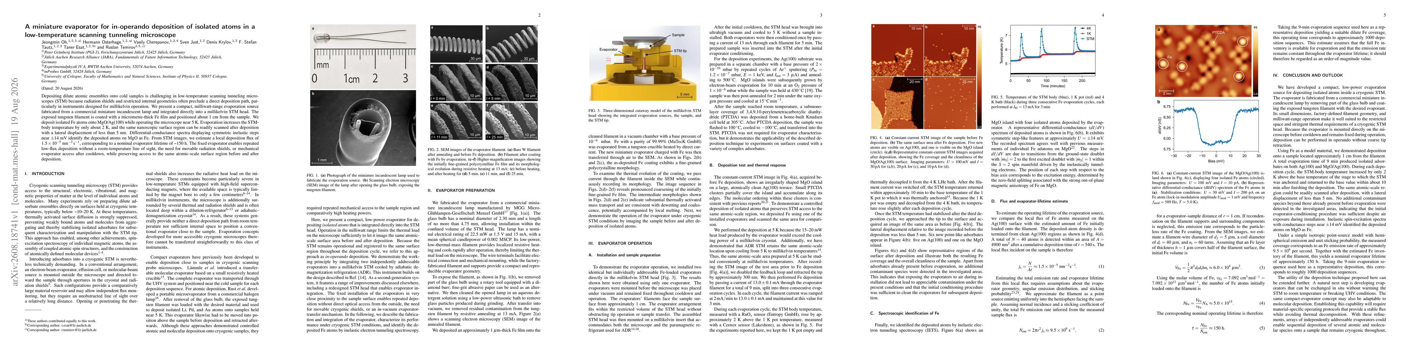 Thumbnail for A miniature evaporator for in-operando deposition of isolated atoms in a low-temperature scanning tunneling microscope
