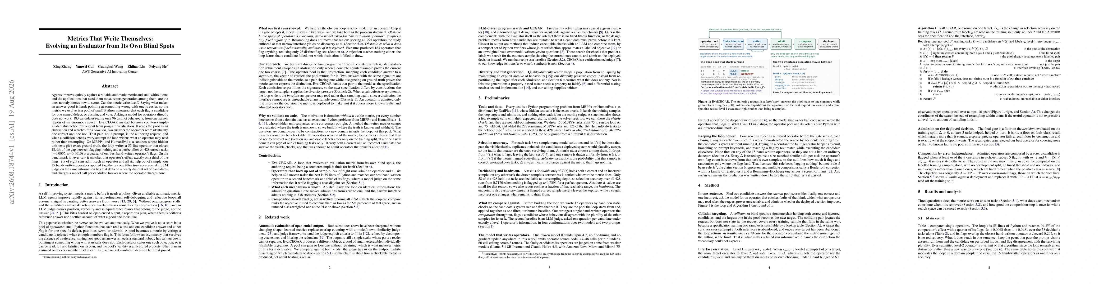 Thumbnail for Metrics That Write Themselves: Evolving an Evaluator from Its Own Blind Spots