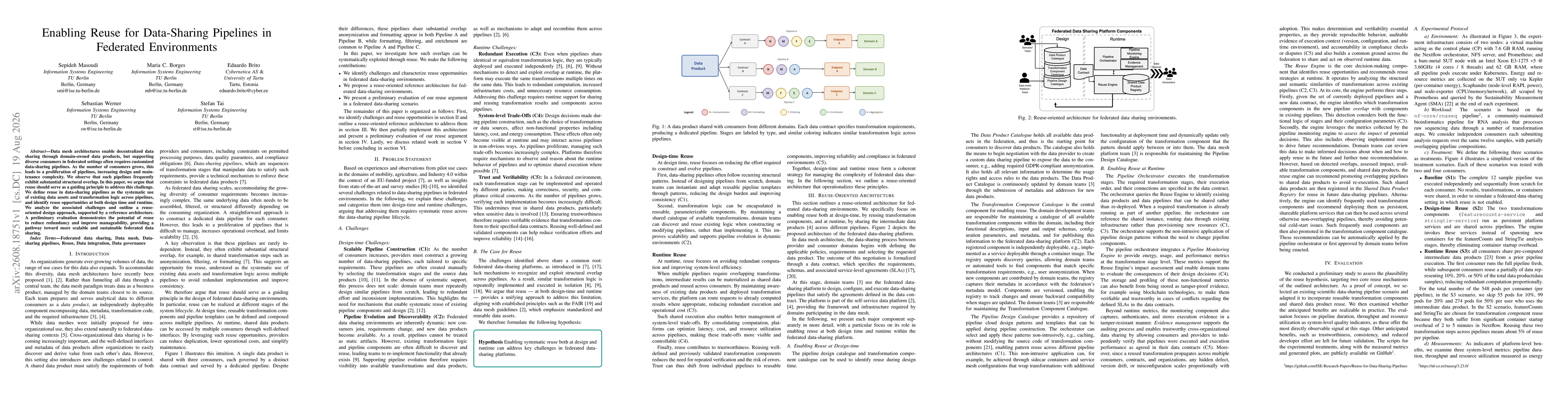 Thumbnail for Enabling Reuse for Data-Sharing Pipelines in Federated Environments