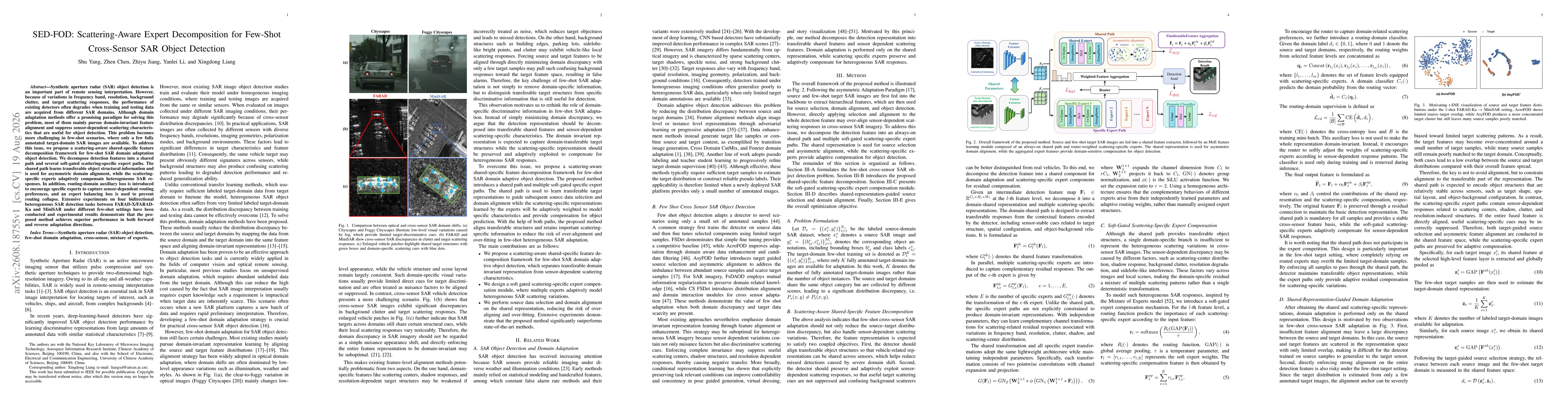 Thumbnail for SED-FOD: Scattering-Aware Expert Decomposition for Few-Shot Cross-Sensor SAR Object Detection