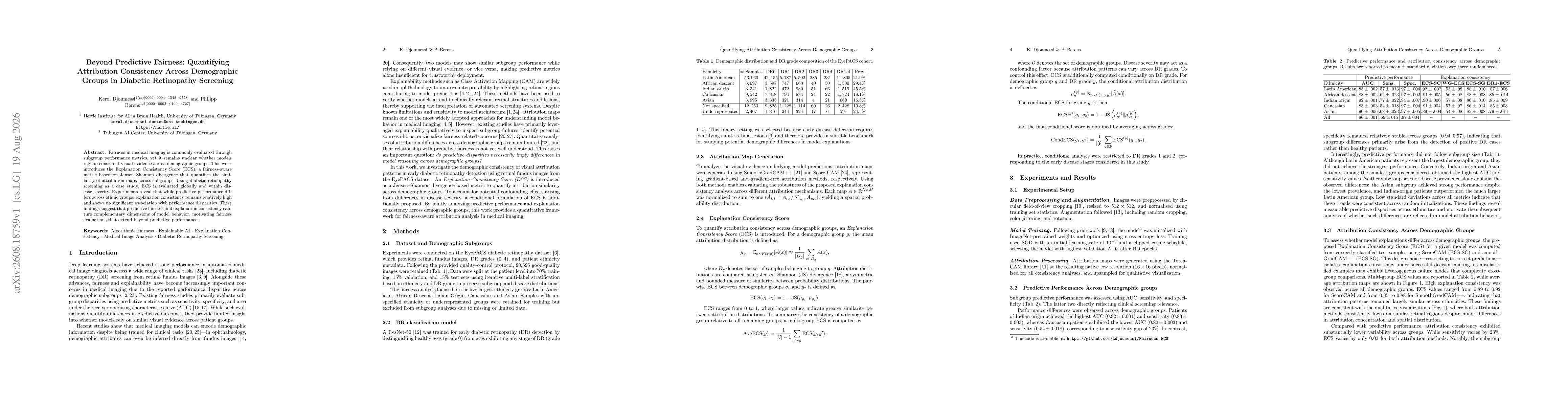 Thumbnail for Beyond Predictive Fairness: Quantifying Attribution Consistency Across Demographic Groups in Diabetic Retinopathy Screening