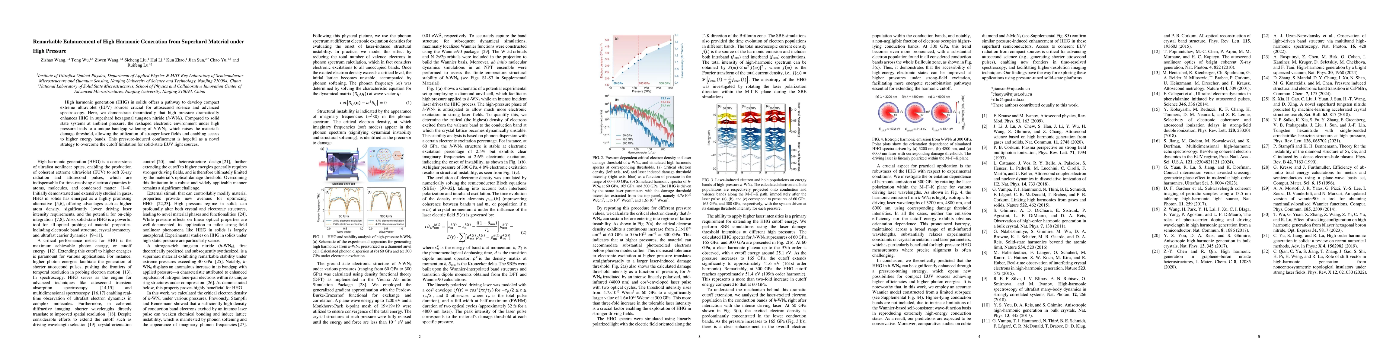 Thumbnail for Remarkable Enhancement of High Harmonic Generation from Superhard Material under High Pressure
