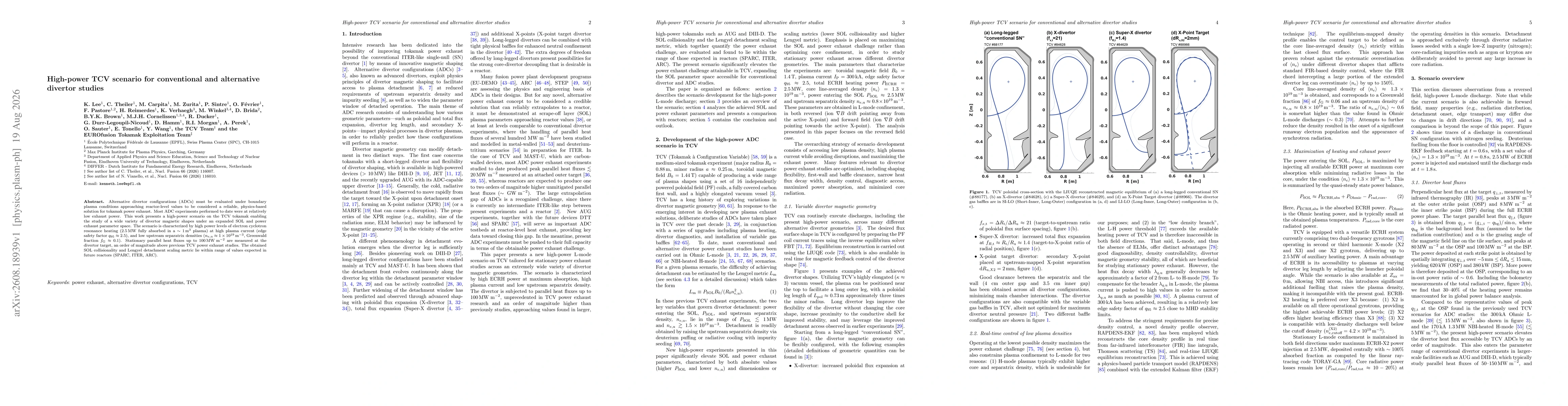 Thumbnail for High-power TCV scenario for conventional and alternative divertor studies