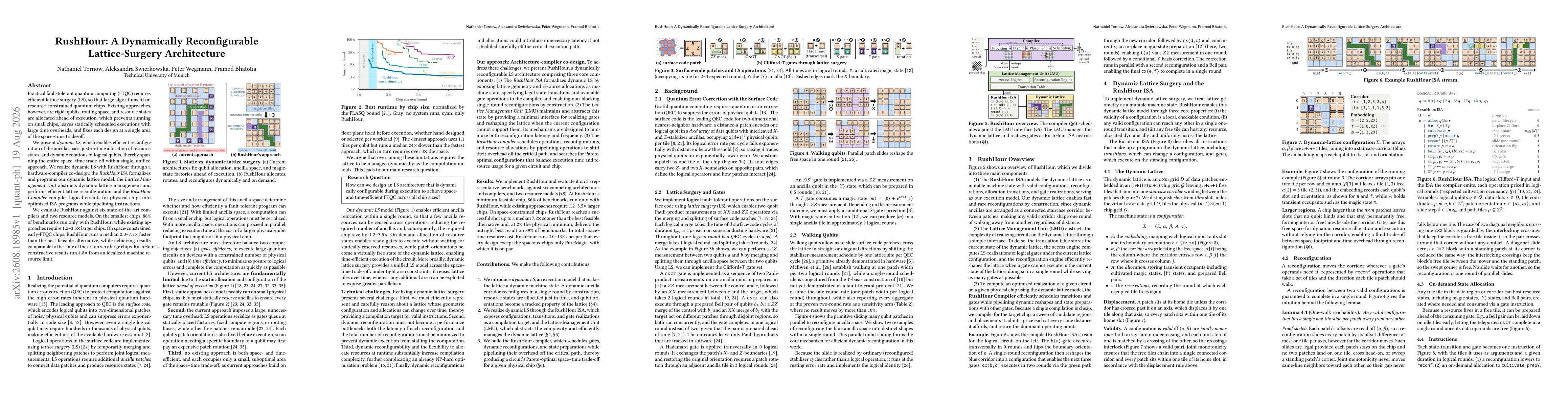 Thumbnail for RushHour: A Dynamically Reconfigurable Lattice-Surgery Architecture