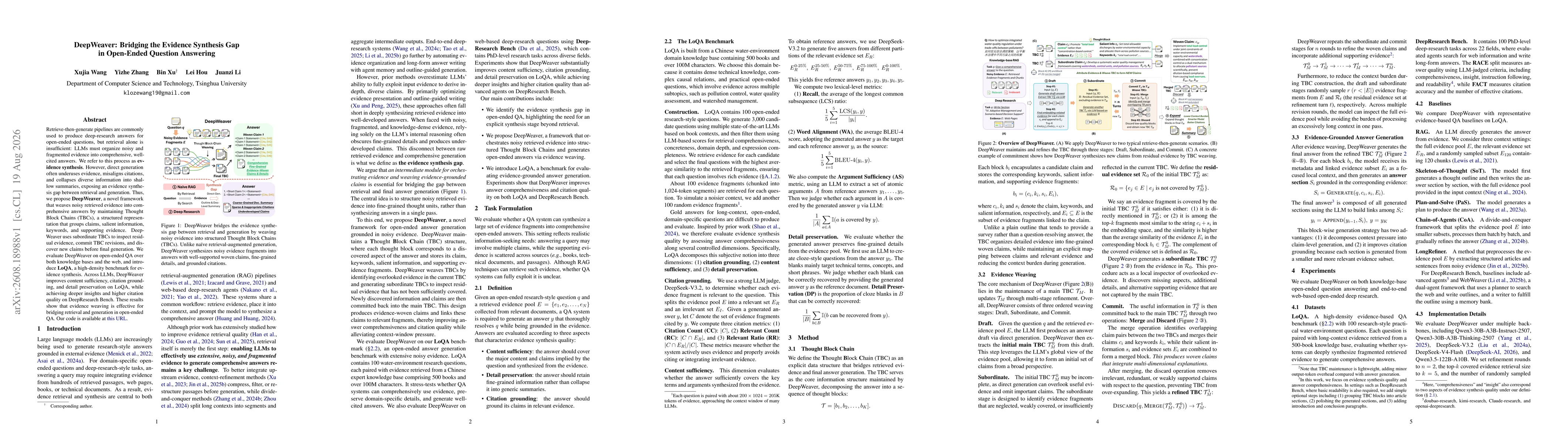 Thumbnail for DeepWeaver: Bridging the Evidence Synthesis Gap in Open-Ended Question Answering