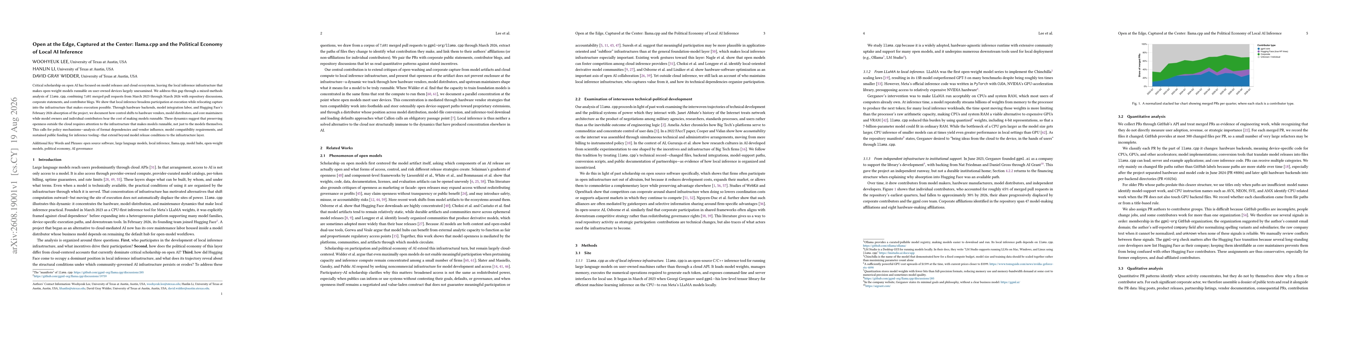 Thumbnail for Open at the Edge, Captured at the Center: llama.cpp and the Political Economy of Local AI Inference