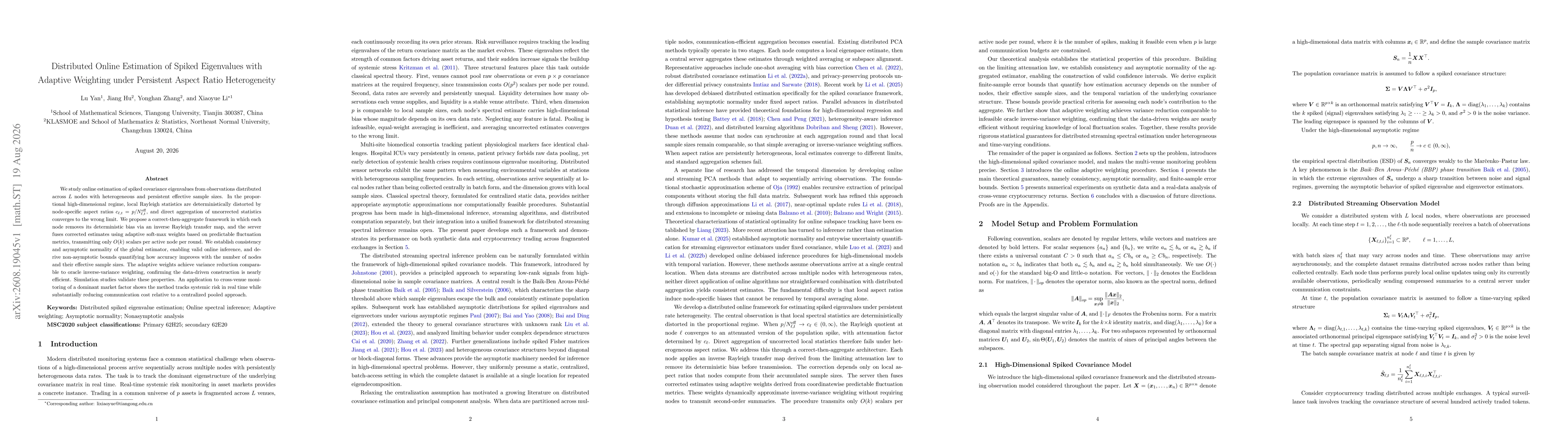 Thumbnail for Distributed Online Estimation of Spiked Eigenvalues with Adaptive Weighting under Persistent Aspect Ratio Heterogeneity