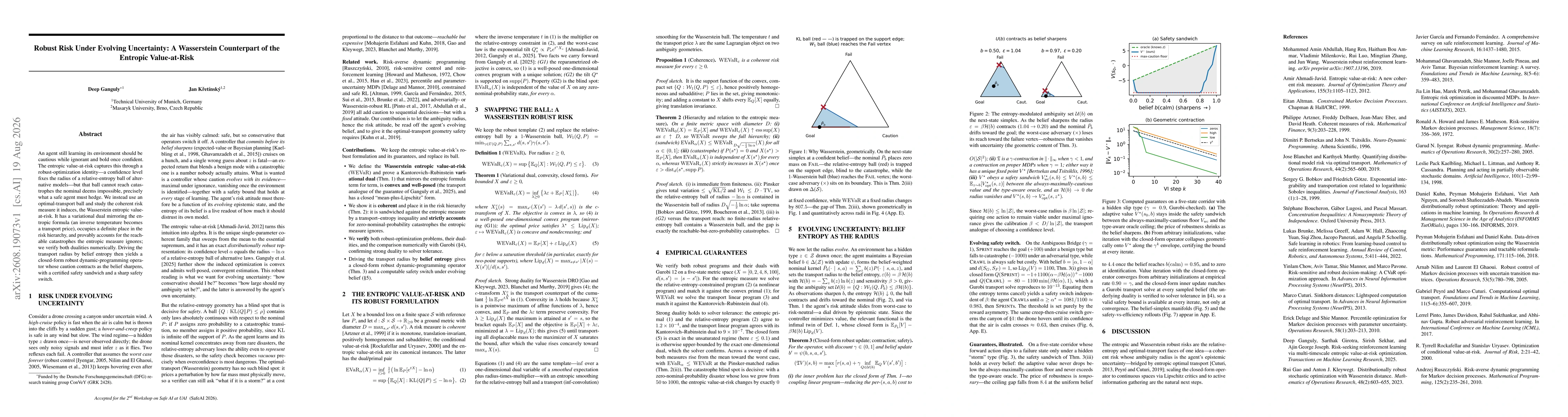 Thumbnail for Robust Risk Under Evolving Uncertainty: A Wasserstein Counterpart of the Entropic Value-at-Risk