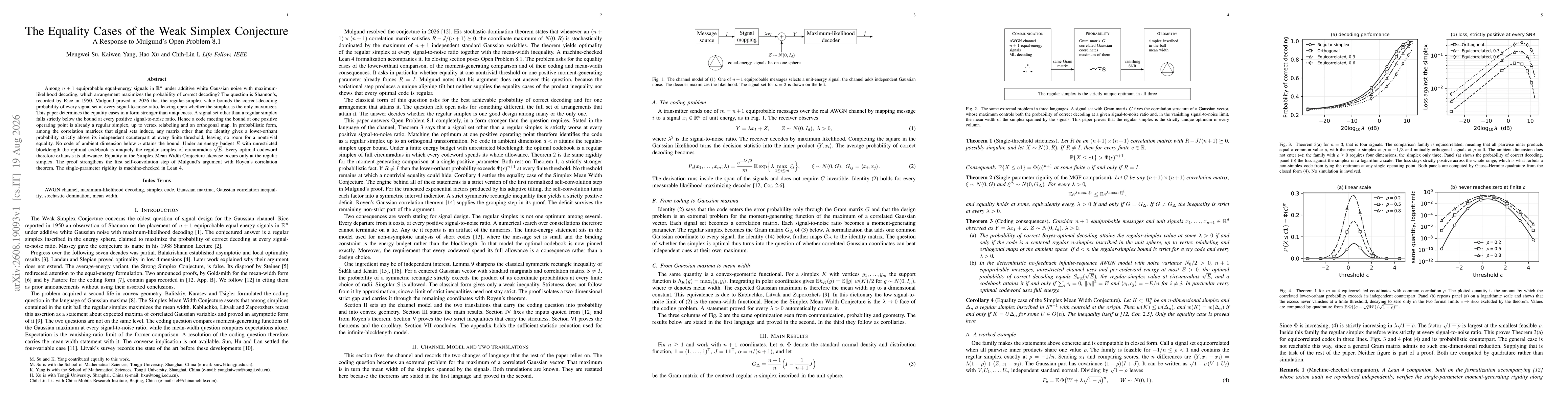 Thumbnail for The Equality Cases of the Weak Simplex Conjecture