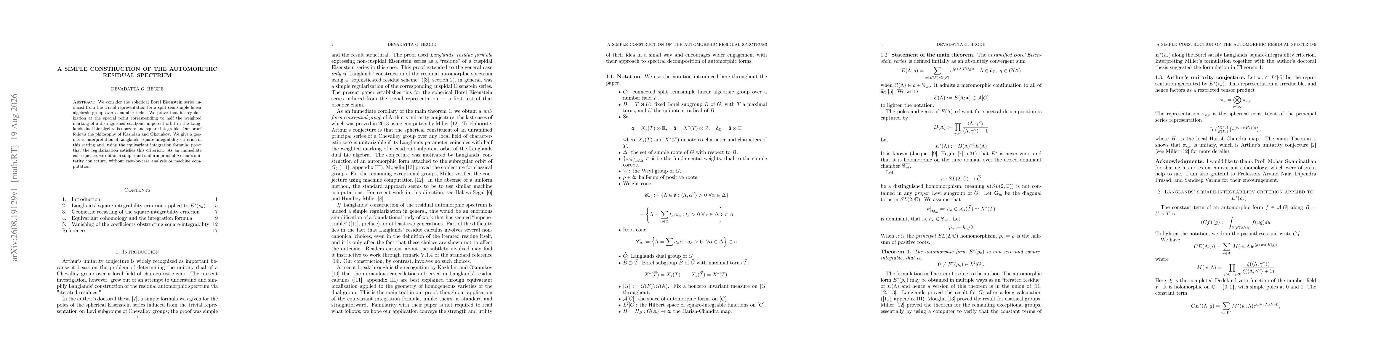Thumbnail for A simple construction of the automorphic residual spectrum