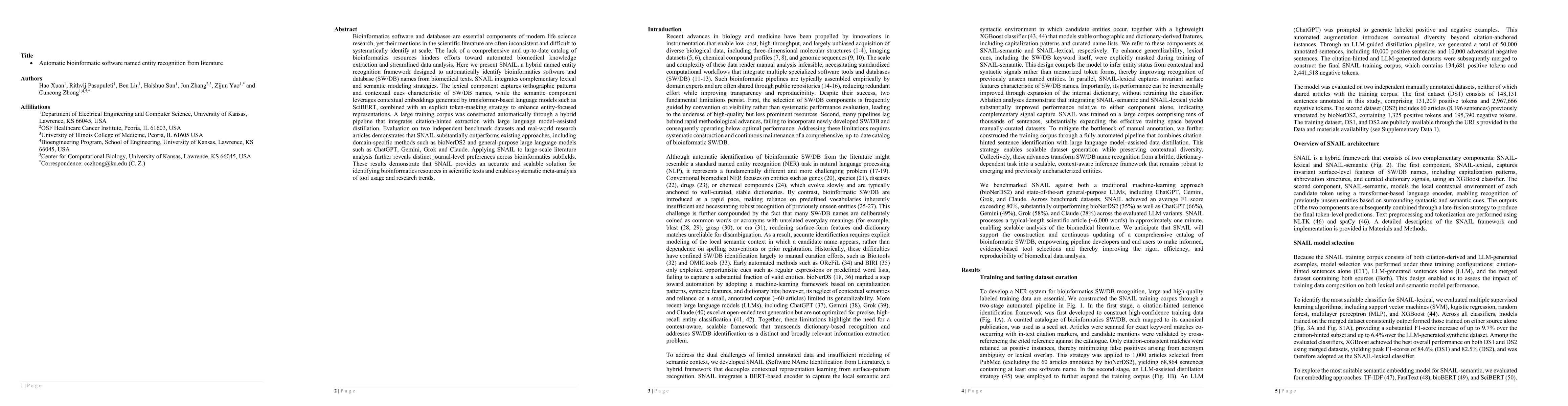 Thumbnail for Automatic bioinformatic software named entity recognition from literature
