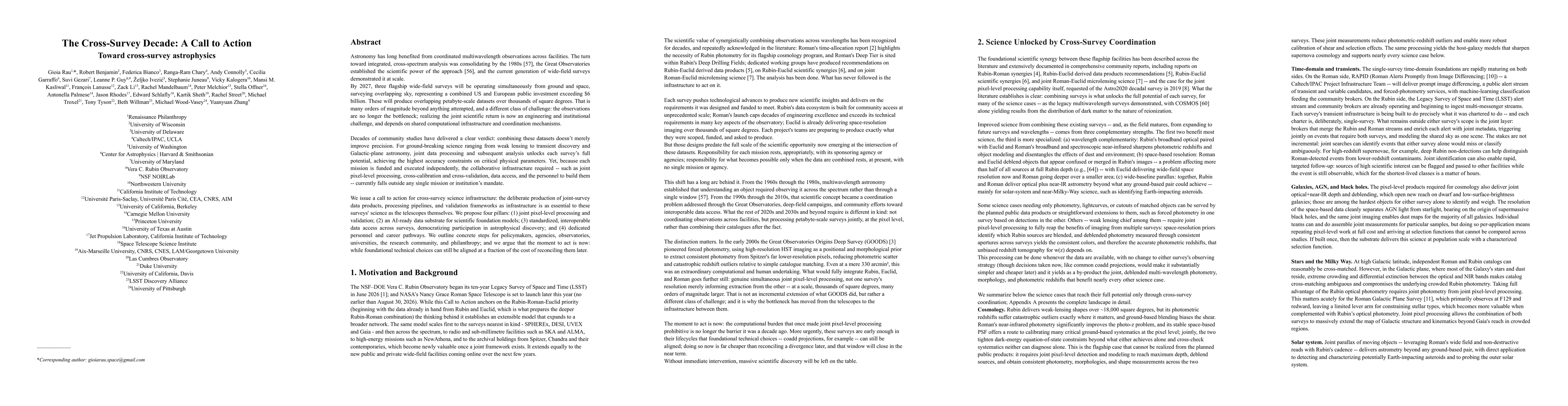 Thumbnail for The Cross-Survey Decade: A Call to Action