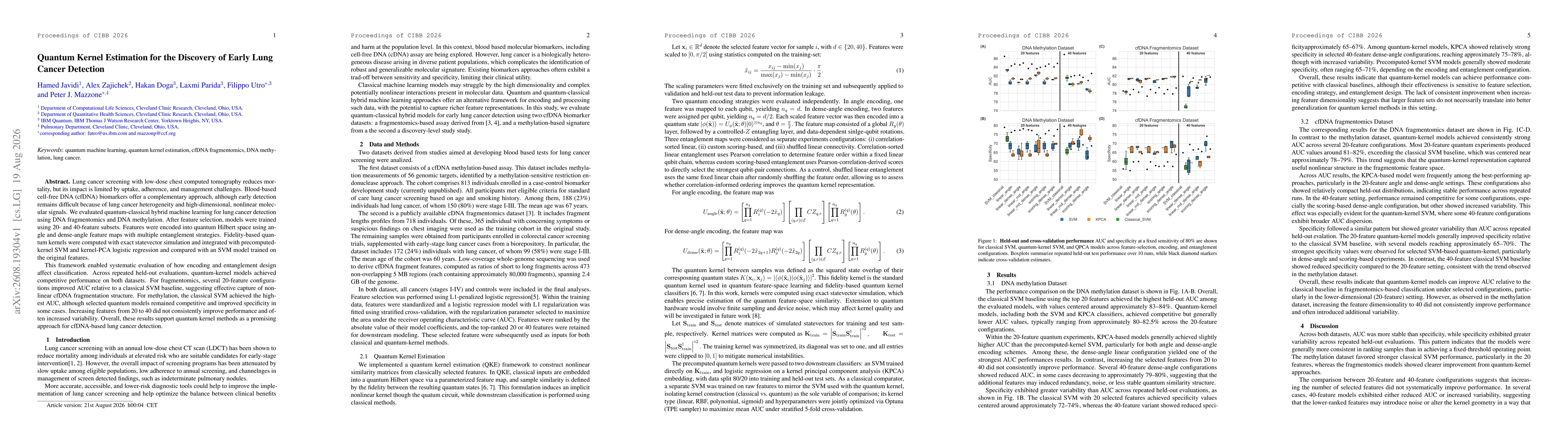 Thumbnail for Quantum Kernel Estimation for the Discovery of Early Lung Cancer Detection