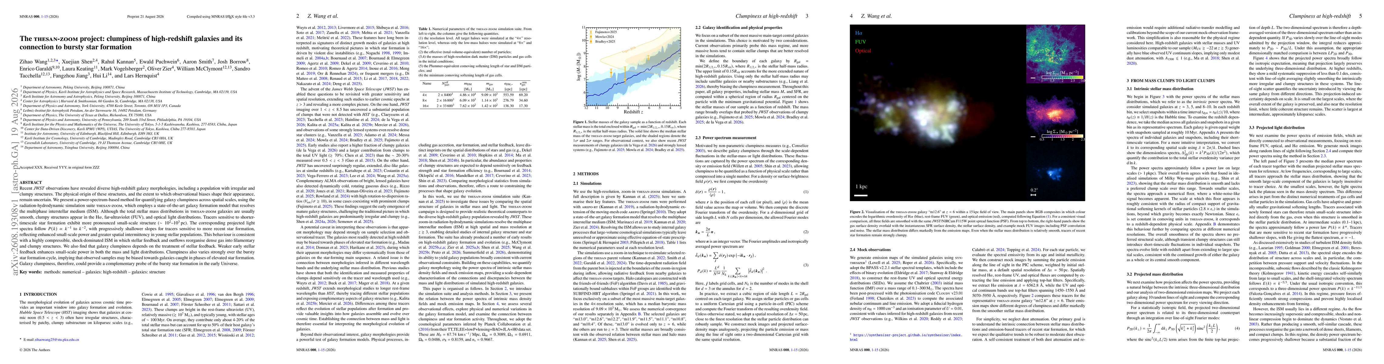Thumbnail for The THESAN-ZOOM project: clumpiness of high-redshift galaxies and its connection to bursty star formation
