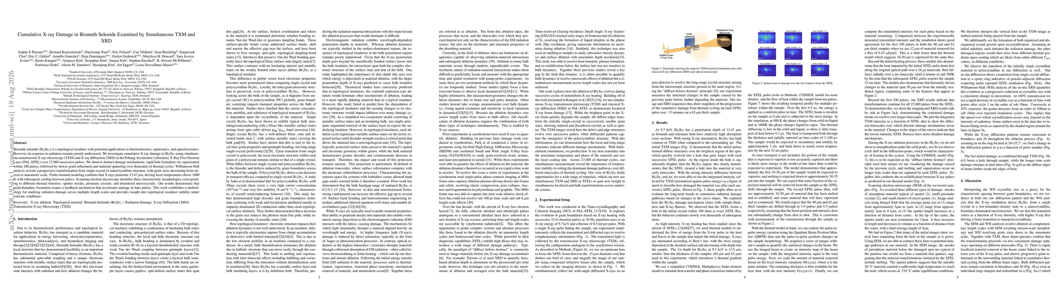 Thumbnail for Cumulative X-ray Damage in Bismuth Selenide Examined by Simultaneous TXM and XRD