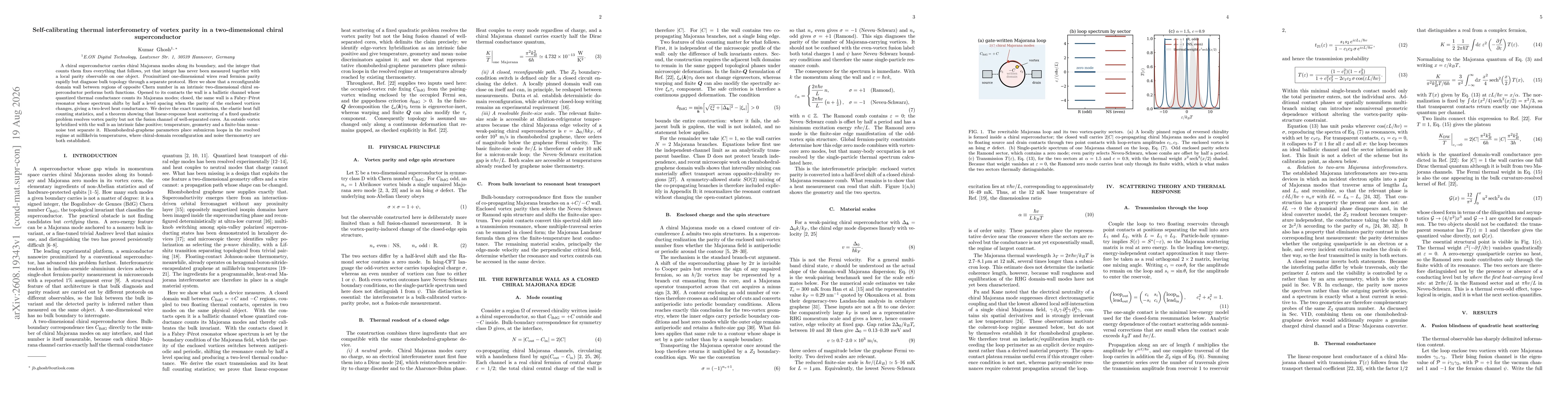 Thumbnail for Self-calibrating thermal interferometry of vortex parity in a two-dimensional chiral superconductor