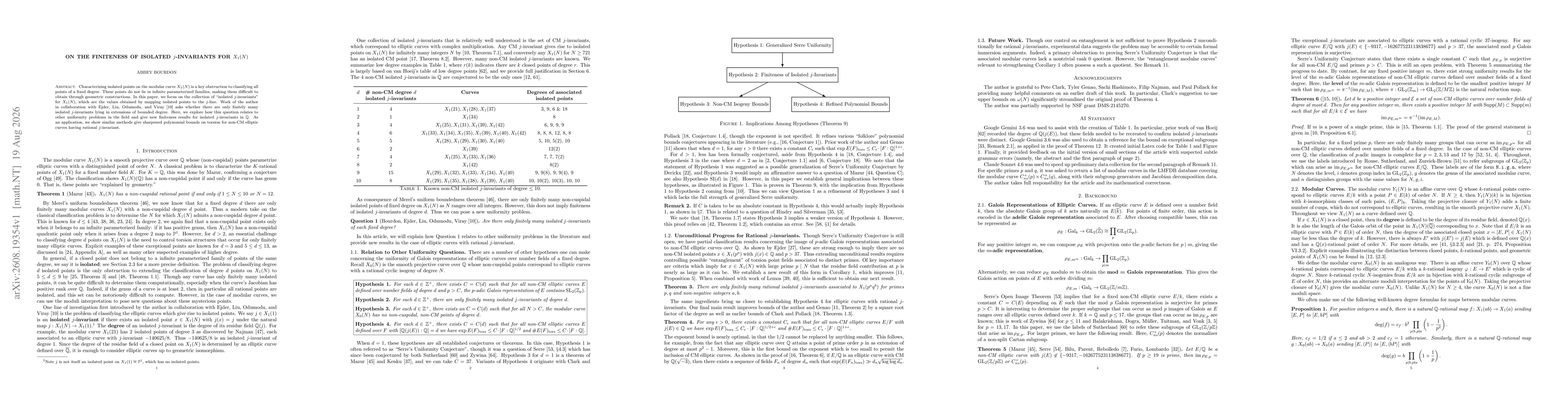 Thumbnail for On the Finiteness of Isolated $j$-invariants for $X_1(N)$