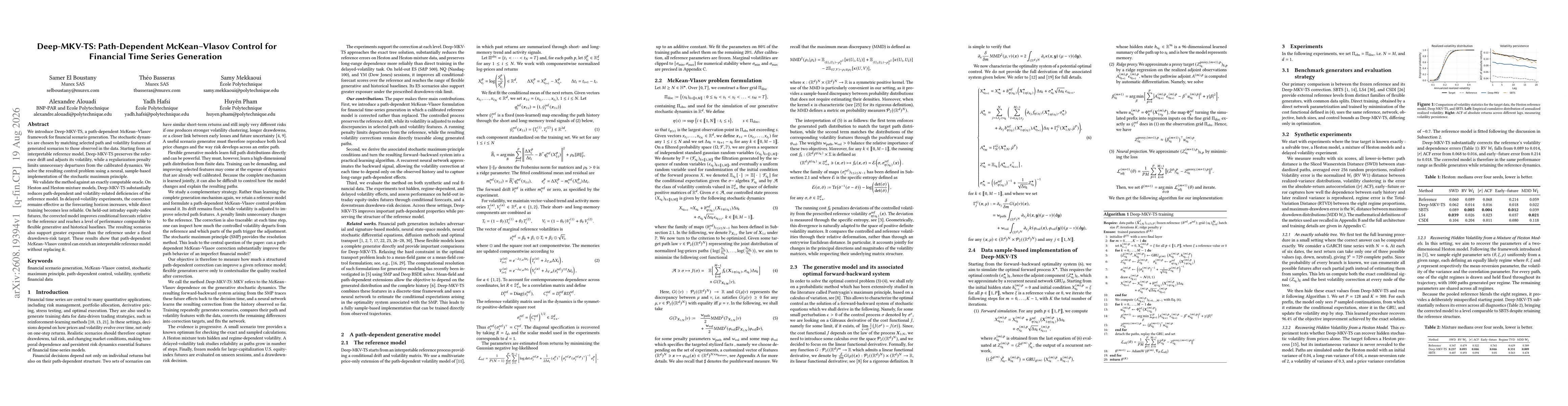Thumbnail for Deep-MKV-TS: Path-Dependent McKean--Vlasov Control for Financial Time Series Generation