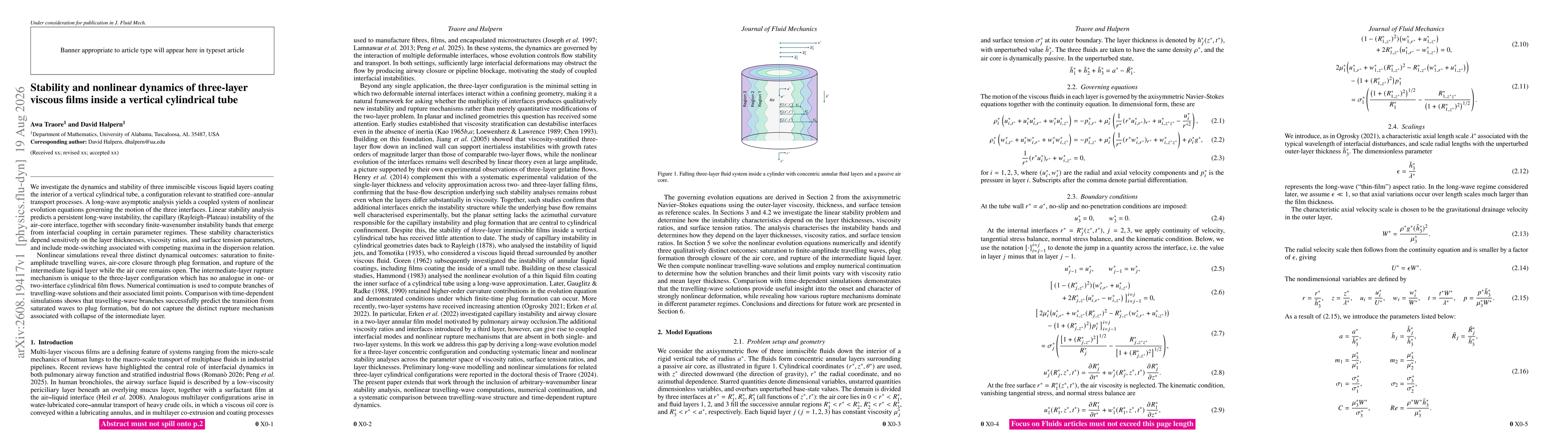 Thumbnail for Stability and nonlinear dynamics of three-layer viscous films inside a vertical cylindrical tube