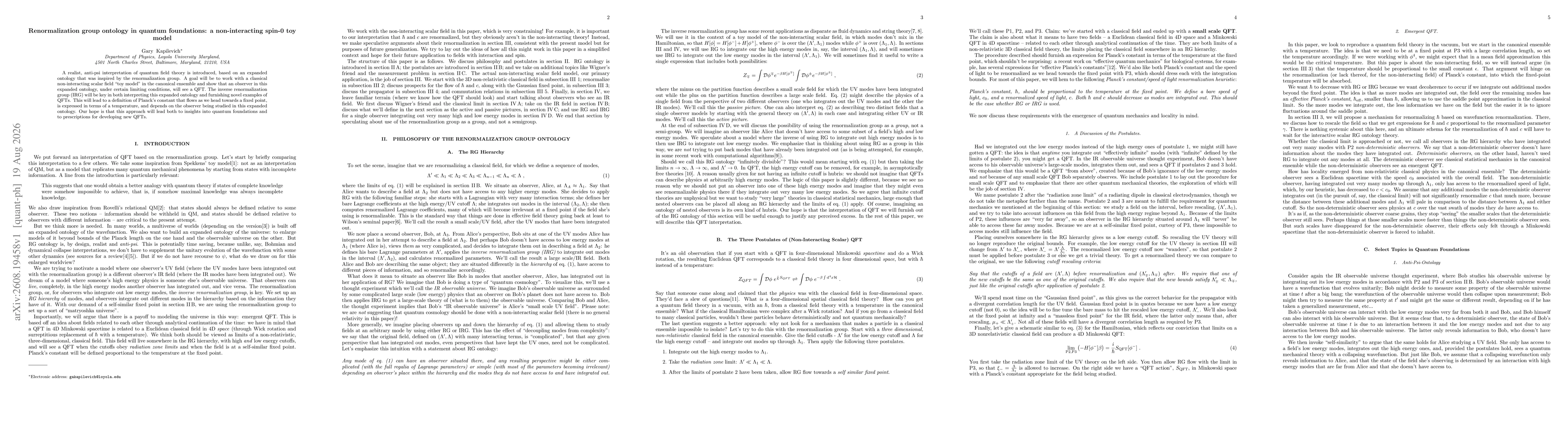 Thumbnail for Renormalization group ontology in quantum foundations: a non-interacting spin-0 toy model