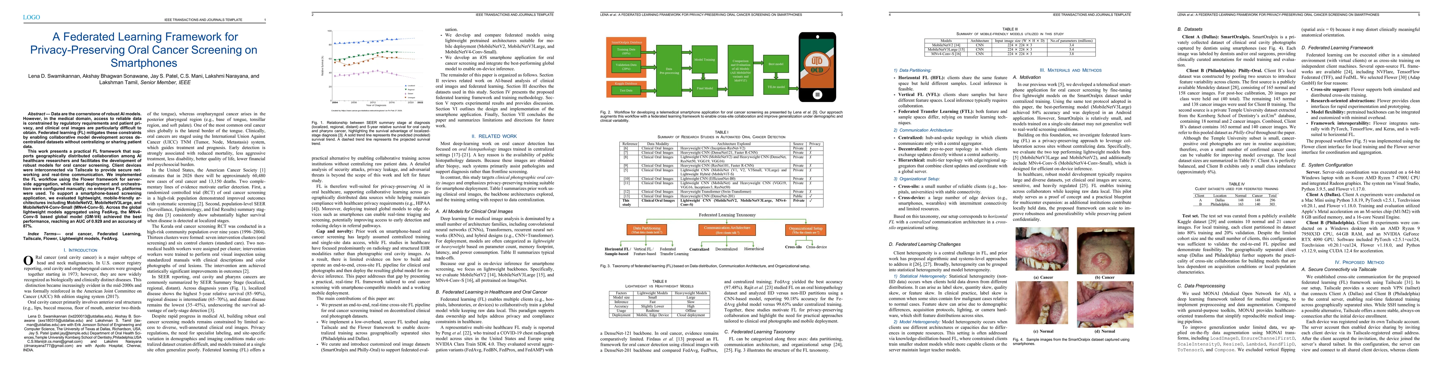 Thumbnail for A Federated Learning Framework for Privacy-Preserving Oral Cancer Screening on Smartphones
