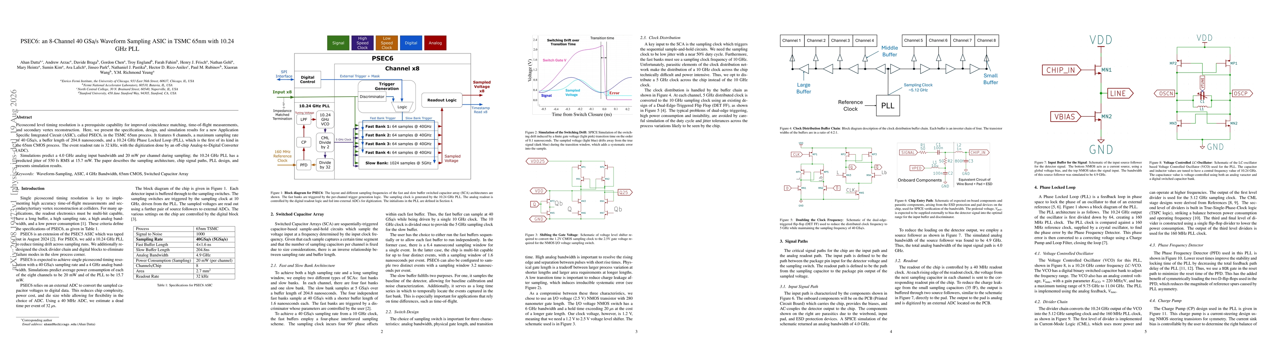 Thumbnail for PSEC6: an 8-Channel 40 GSa/s Waveform Sampling ASIC in TSMC 65nm with 10.24 GHz PLL
