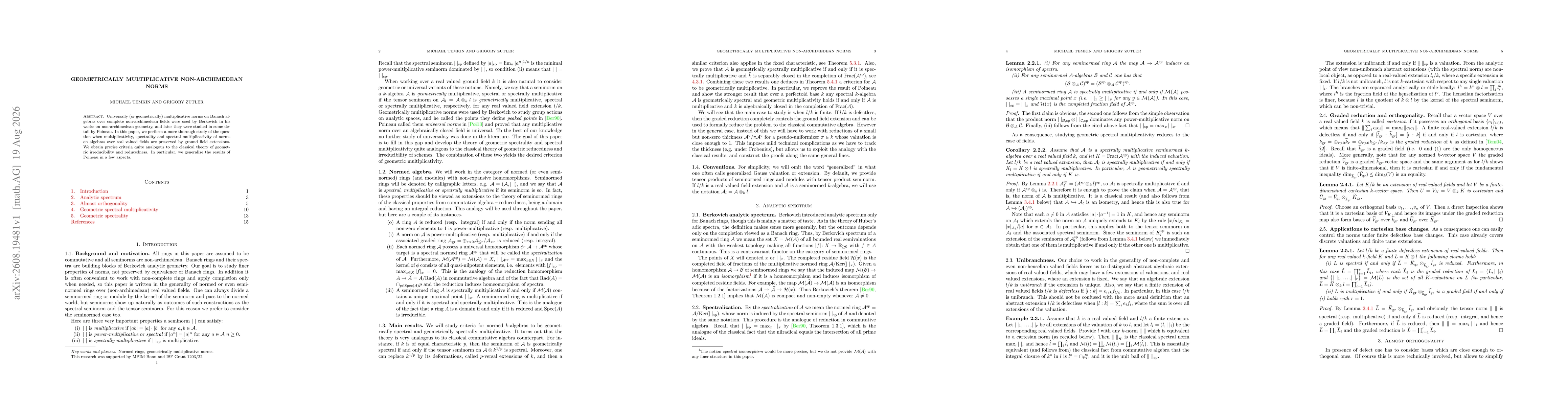 Thumbnail for Geometrically multiplicative non-archimedean norms