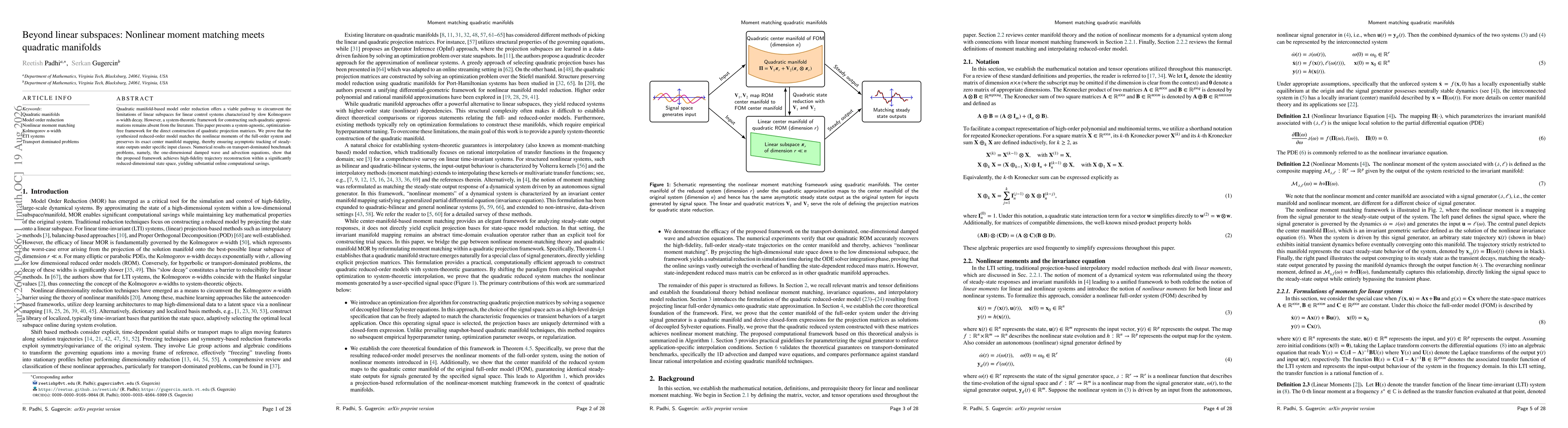 Thumbnail for Beyond linear subspaces: Nonlinear moment matching meets quadratic manifolds