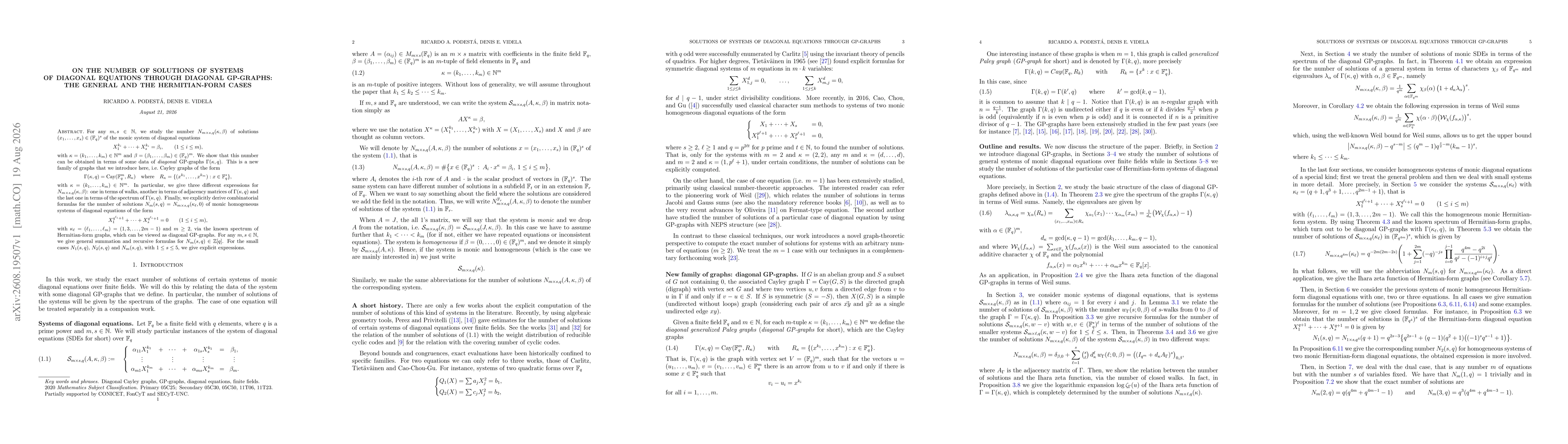 Thumbnail for On the number of solutions of systems of diagonal equations through diagonal GP-graphs: the general and the Hermitian-form cases