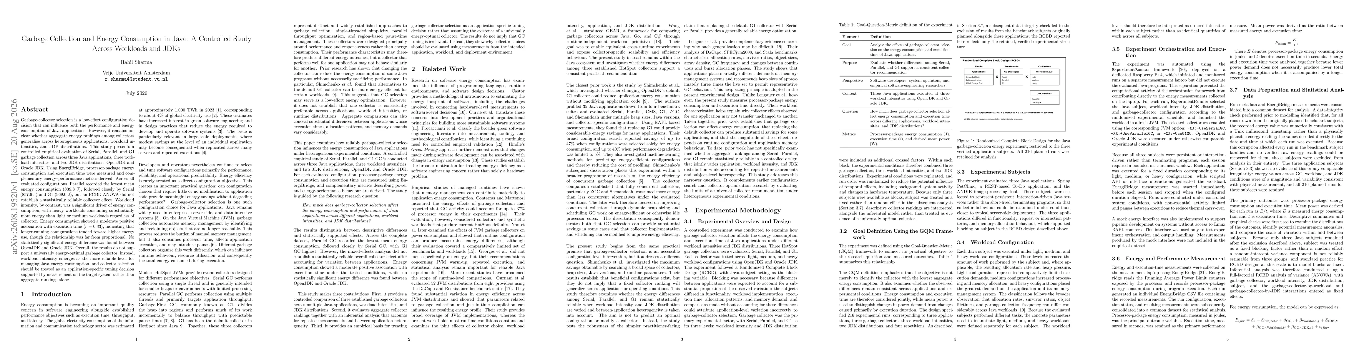 Thumbnail for Garbage Collection and Energy Consumption in Java: A Controlled Study Across Workloads and JDKs