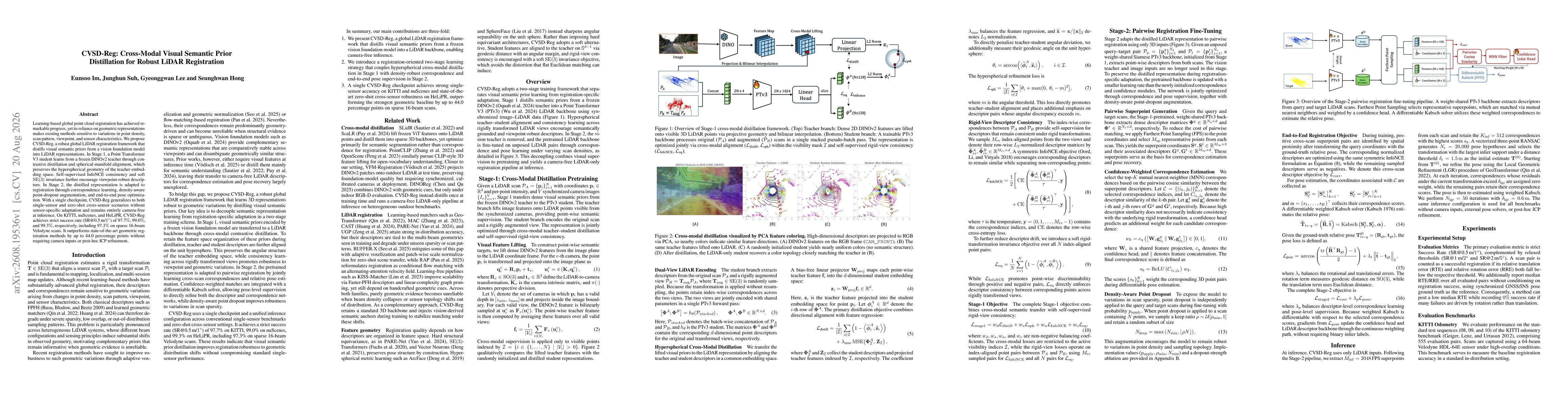 Thumbnail for CVSD-Reg: Cross-Modal Visual Semantic Prior Distillation for Robust LiDAR Registration