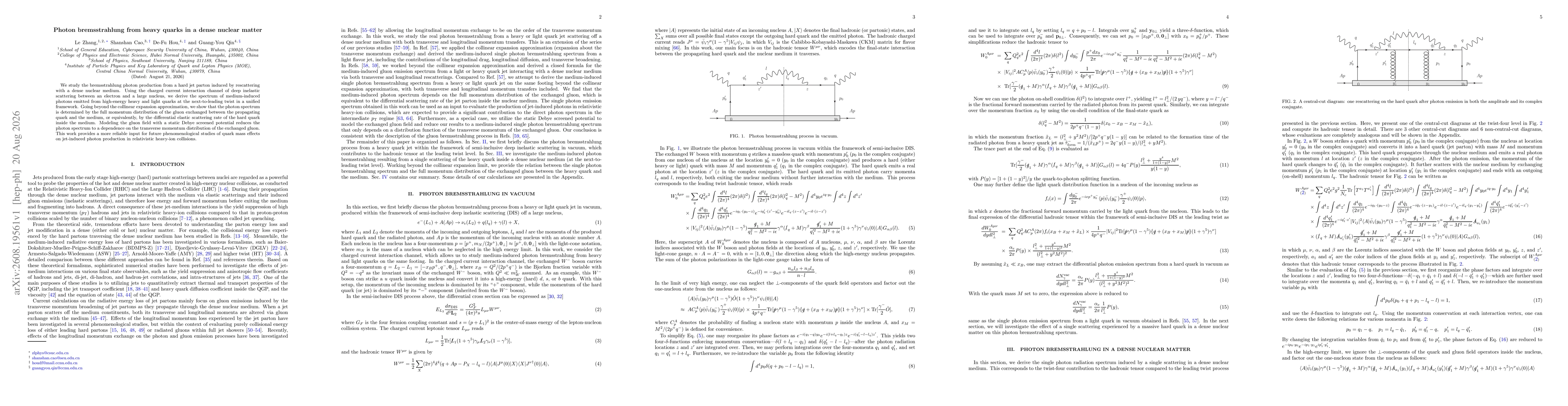 Thumbnail for Photon bremsstrahlung from heavy quarks in a dense nuclear matter