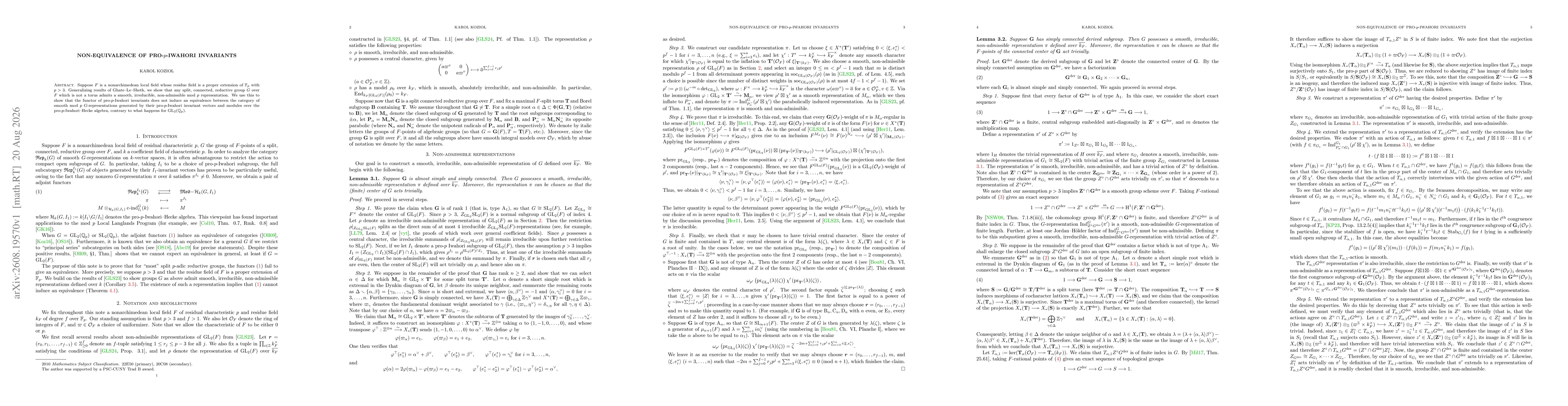 Thumbnail for Non-equivalence of pro-$p$-Iwahori invariants