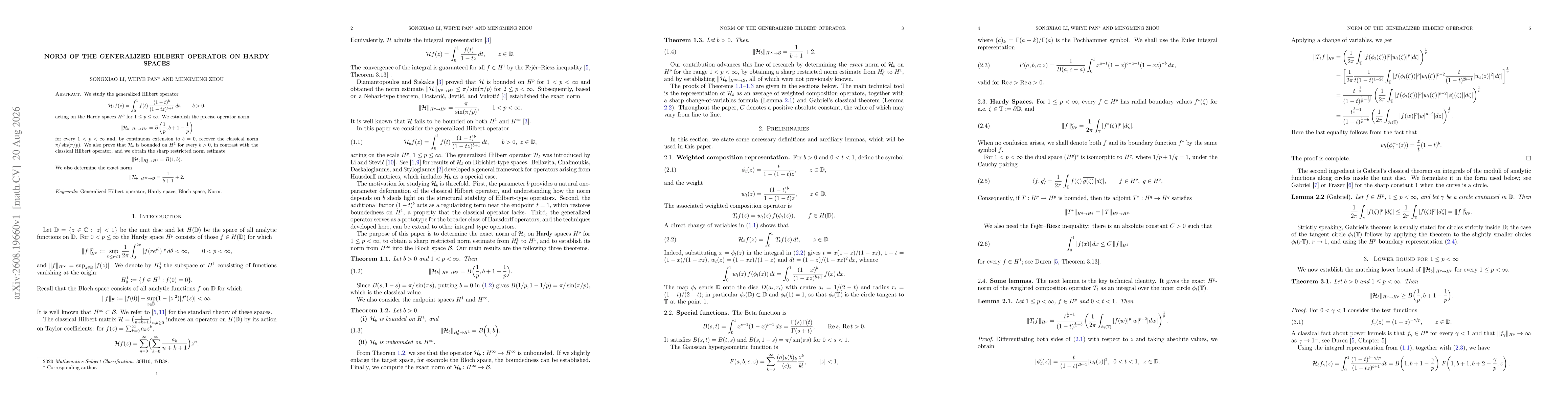 Thumbnail for Norm of the generalized Hilbert operator on Hardy spaces