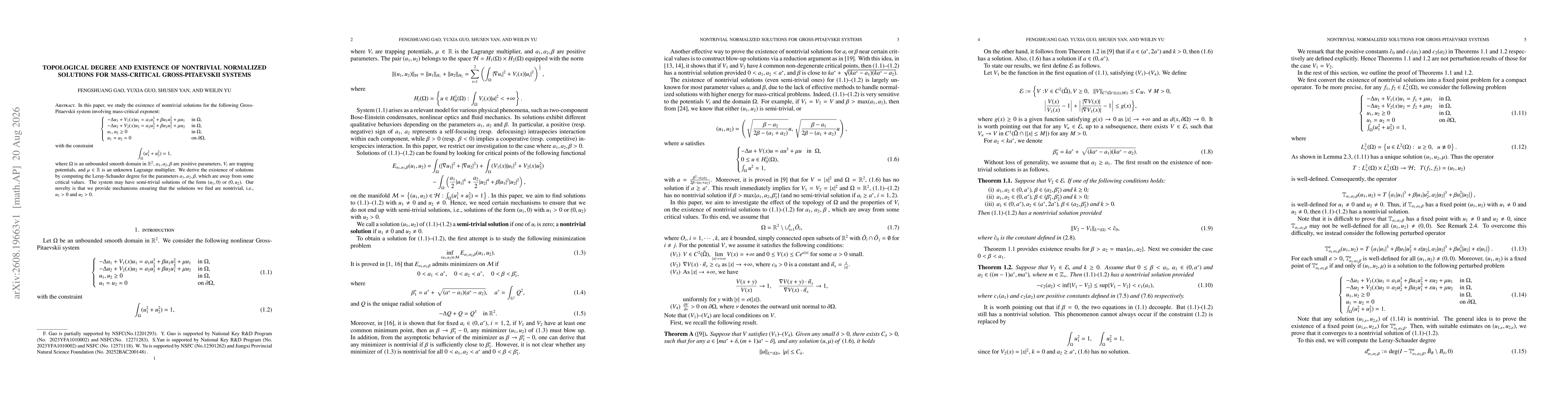 Thumbnail for Topological degree and existence of nontrivial normalized solutions for mass-critical Gross-Pitaevskii systems