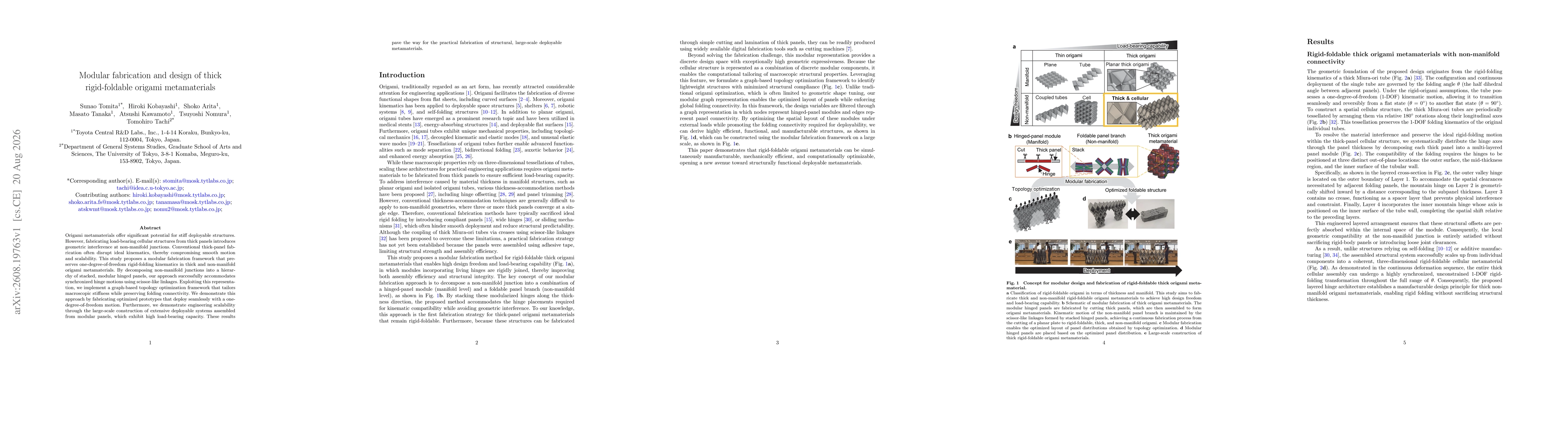 Thumbnail for Modular fabrication and design of thick rigid-foldable origami metamaterials