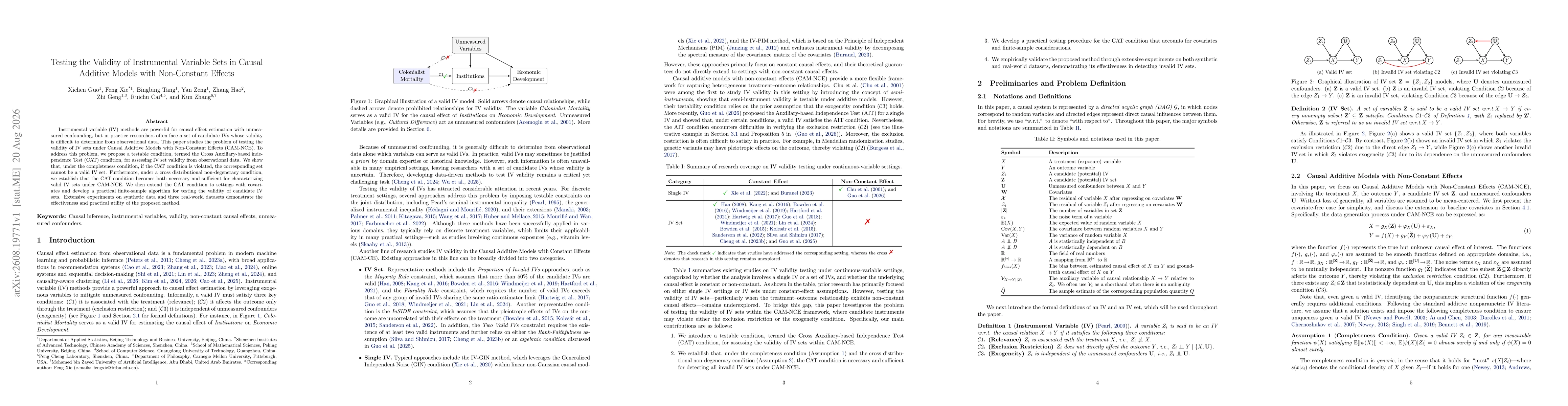 Thumbnail for Testing the Validity of Instrumental Variable Sets in Causal Additive Models with Non-Constant Effects