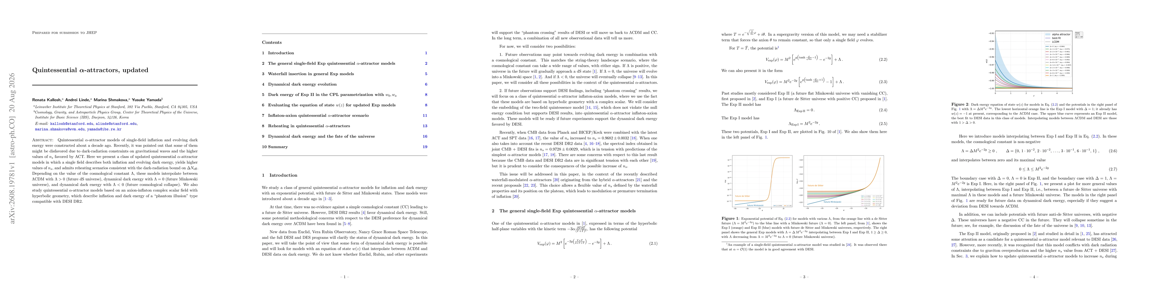 Thumbnail for Quintessential α-attractors, updated