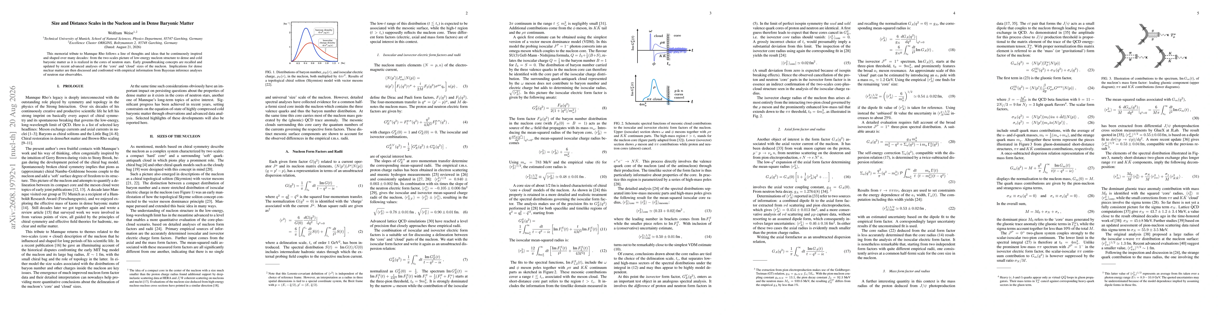 Thumbnail for Size and Distance Scales in the Nucleon and in Dense Baryonic Matter
