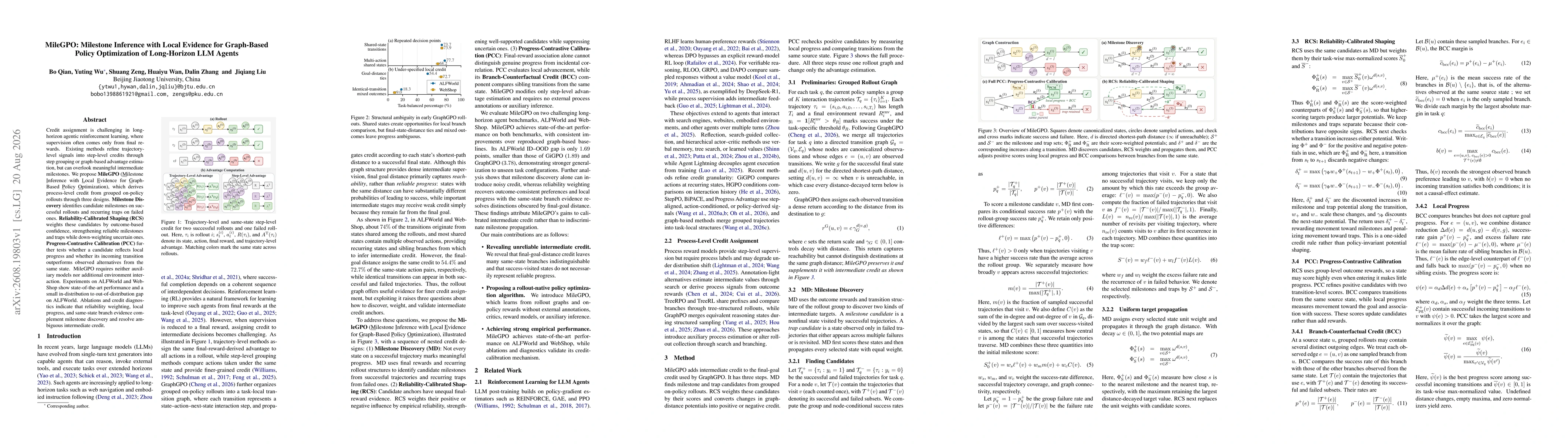 Thumbnail for MileGPO: Milestone Inference with Local Evidence for Graph-Based Policy Optimization of Long-Horizon LLM Agents