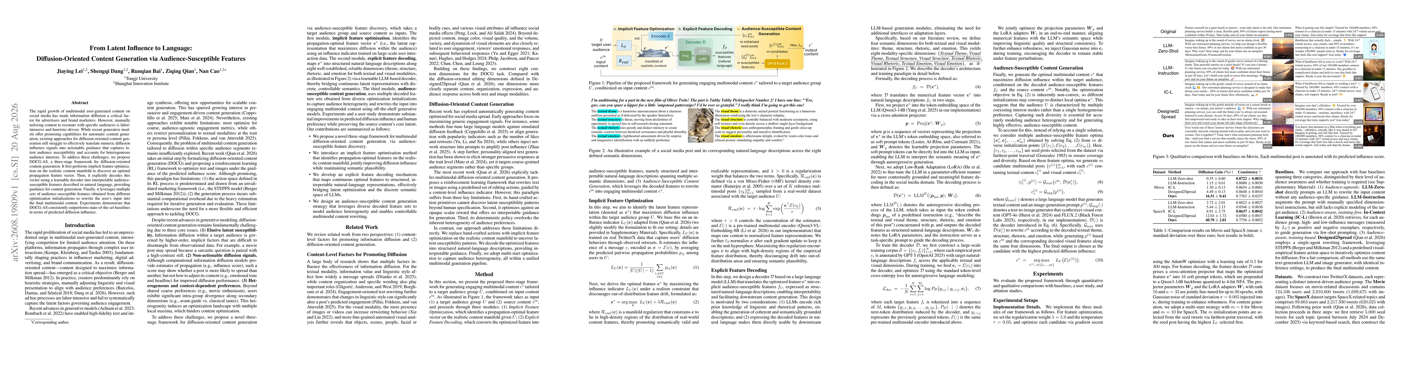 Thumbnail for From Latent Influence to Language: Diffusion-Oriented Content Generation via Audience-Susceptible Features