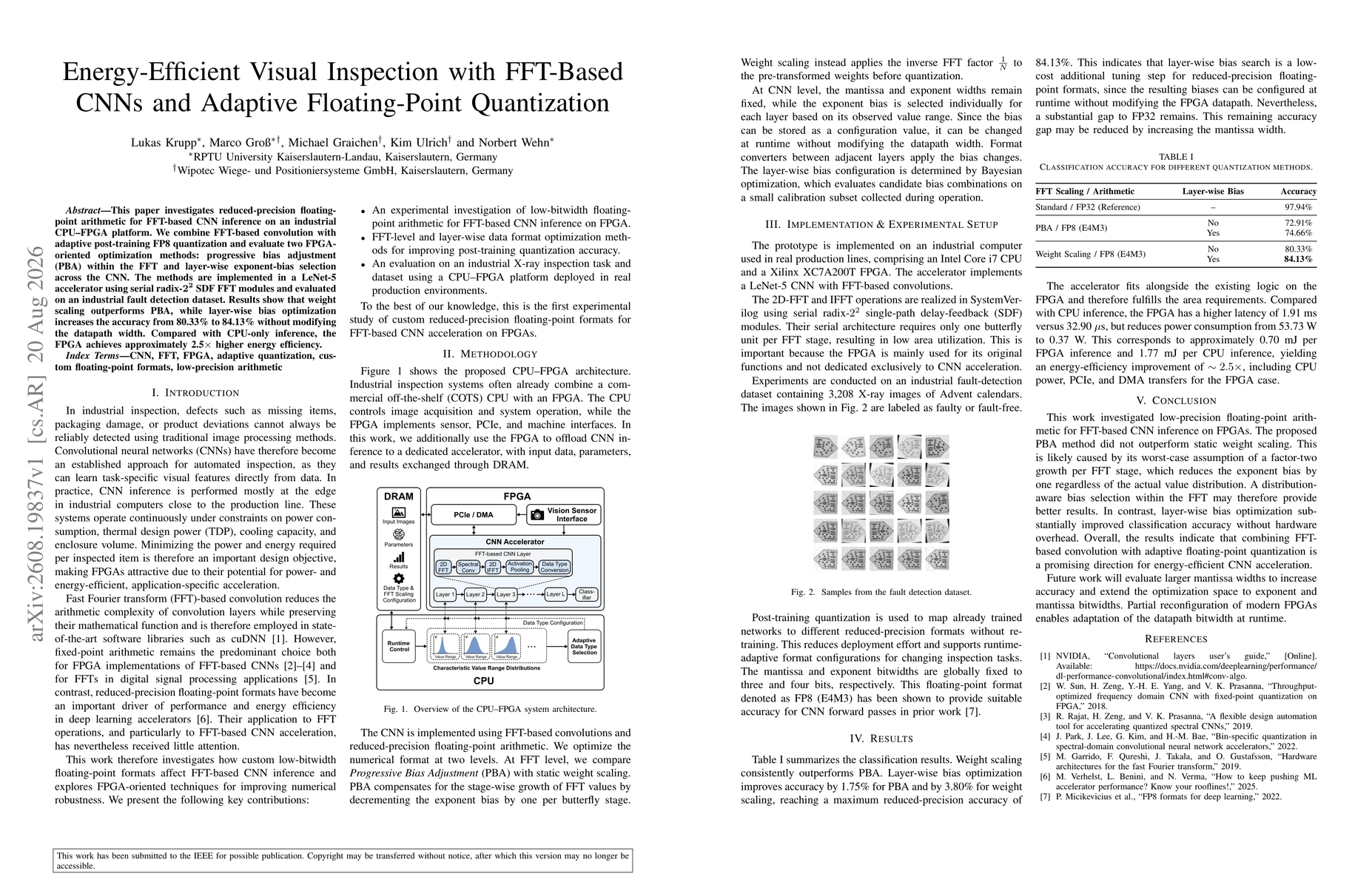 Thumbnail for Energy-Efficient Visual Inspection with FFT-Based CNNs and Adaptive Floating-Point Quantization