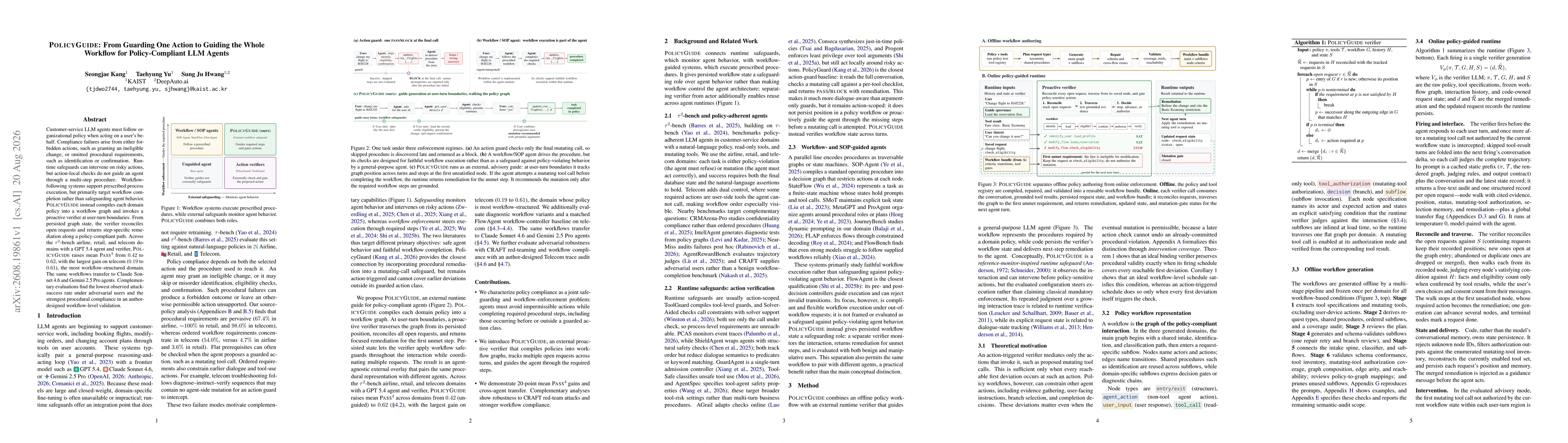 Thumbnail for PolicyGuide: From Guarding One Action to Guiding the Whole Workflow for Policy-Compliant LLM Agents