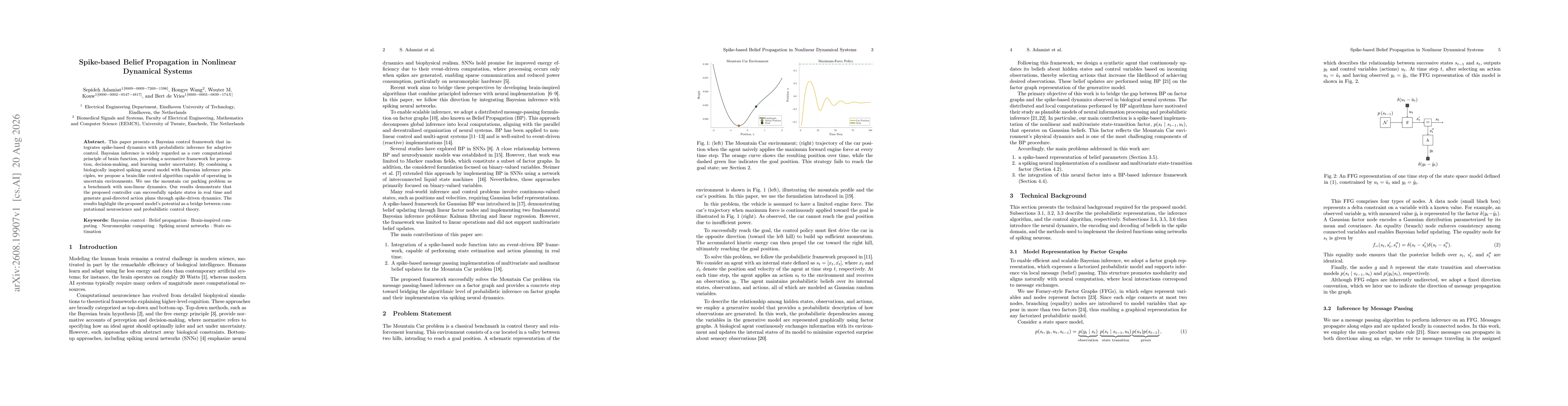 Thumbnail for Spike-based Belief Propagation in Nonlinear Dynamical Systems