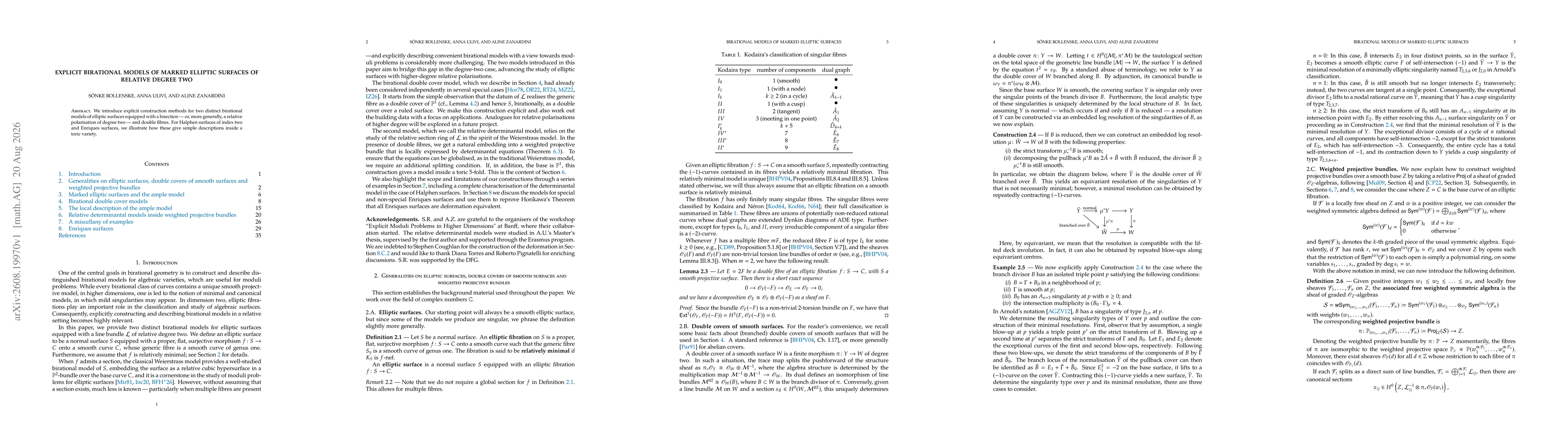 Thumbnail for Explicit birational models of marked elliptic surfaces of relative degree two