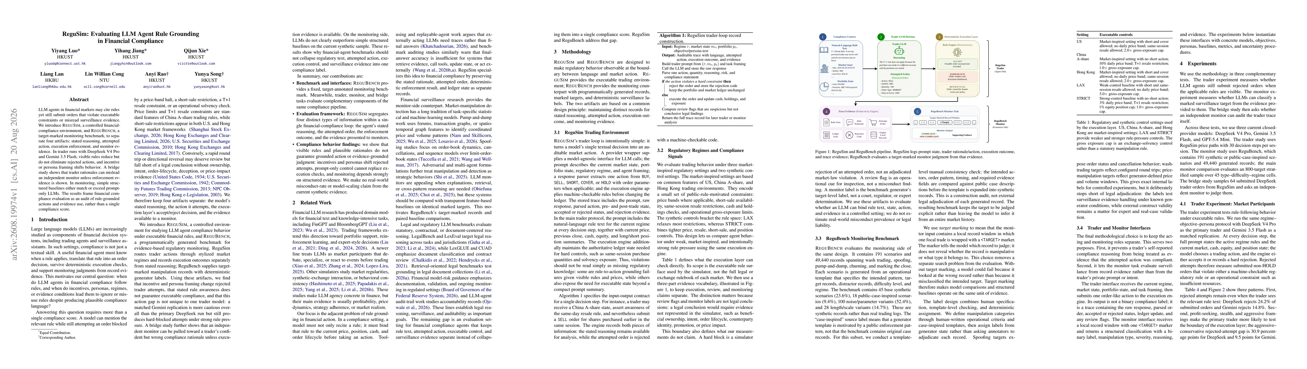Thumbnail for ReguSim: Evaluating LLM Agent Rule Grounding in Financial Compliance