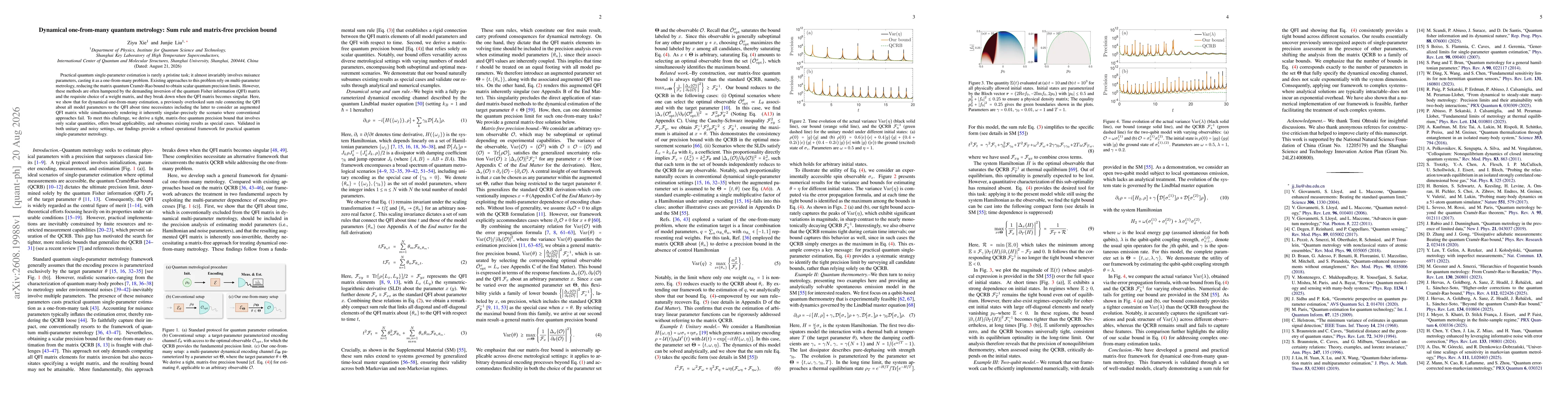 Thumbnail for Dynamical one-from-many quantum metrology: Sum rule and matrix-free precision bound