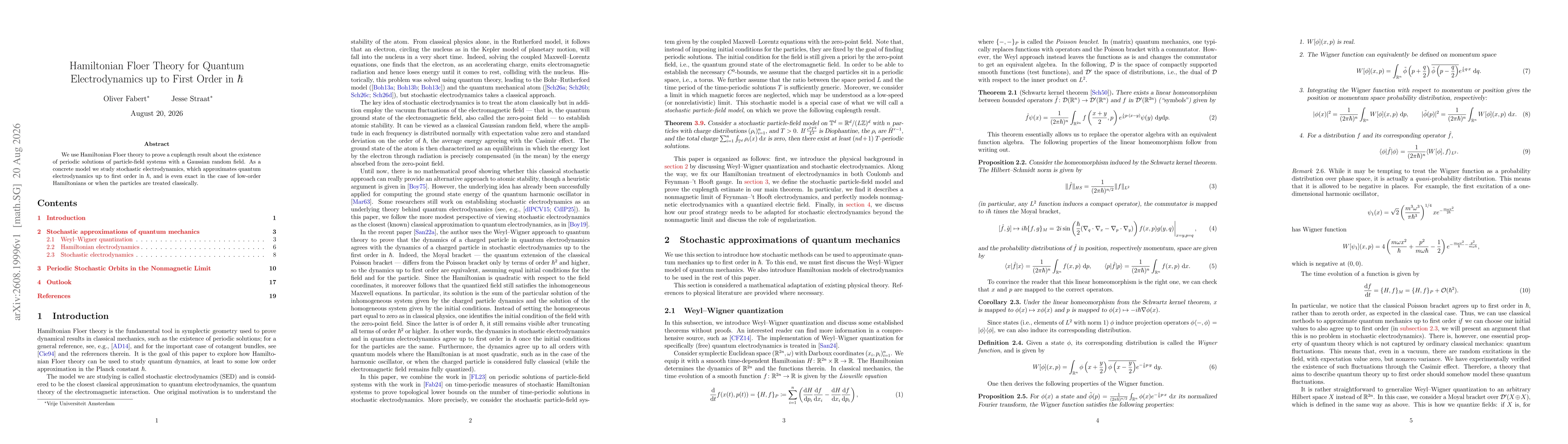 Thumbnail for Hamiltonian Floer Theory for Quantum Electrodynamics up to First Order in $\hbar$