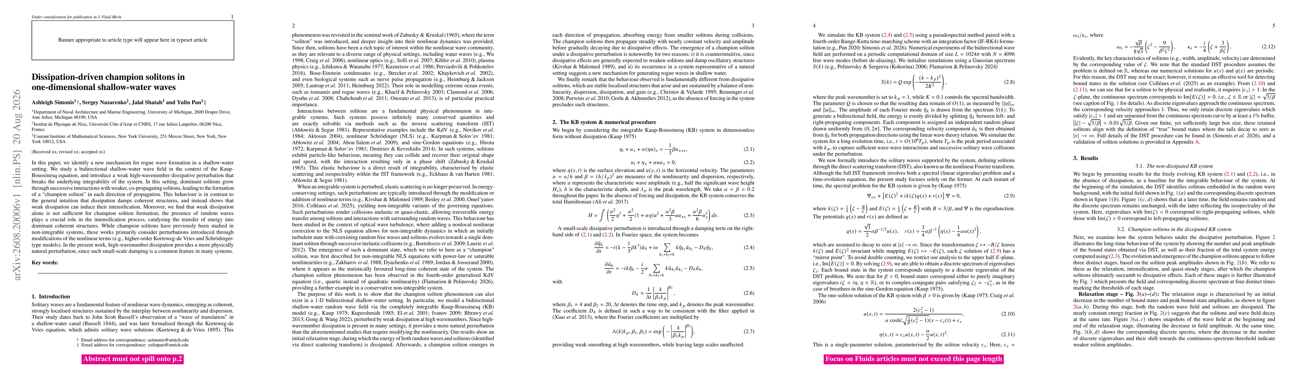 Thumbnail for Dissipation-driven champion solitons in one-dimensional shallow-water waves