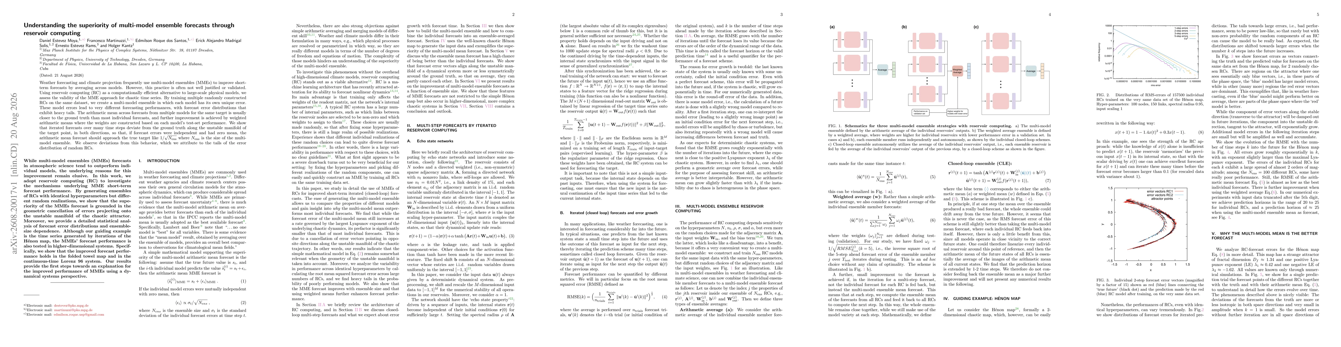 Thumbnail for Understanding the superiority of multi-model ensemble forecasts through reservoir computing